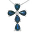 .82ct Sapphire Cross Religious Pendant 10KT White Gold by Bids.com