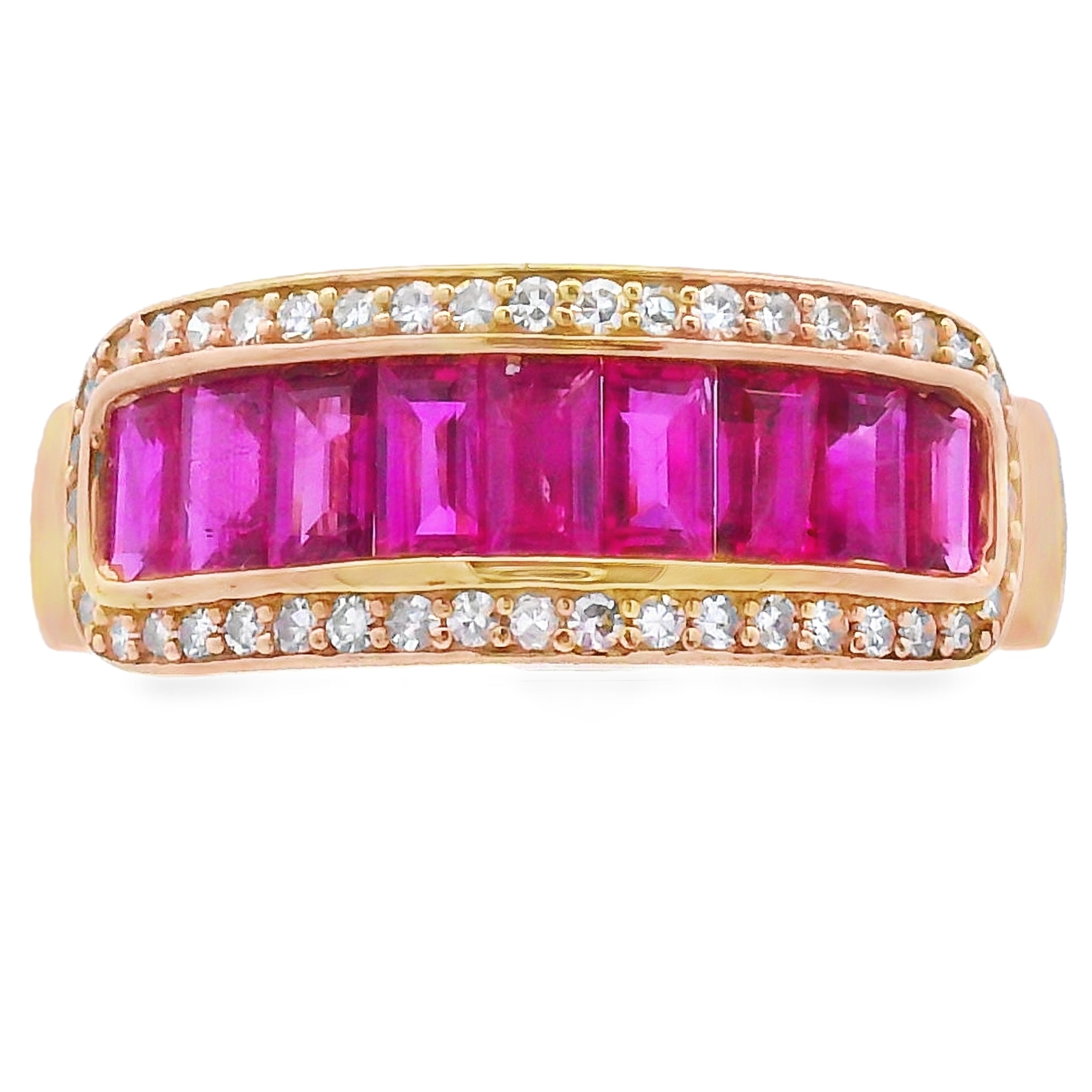 Genuine 1.10ct Ruby Diamond Ring 10KT Yellow Gold by Bids.com
