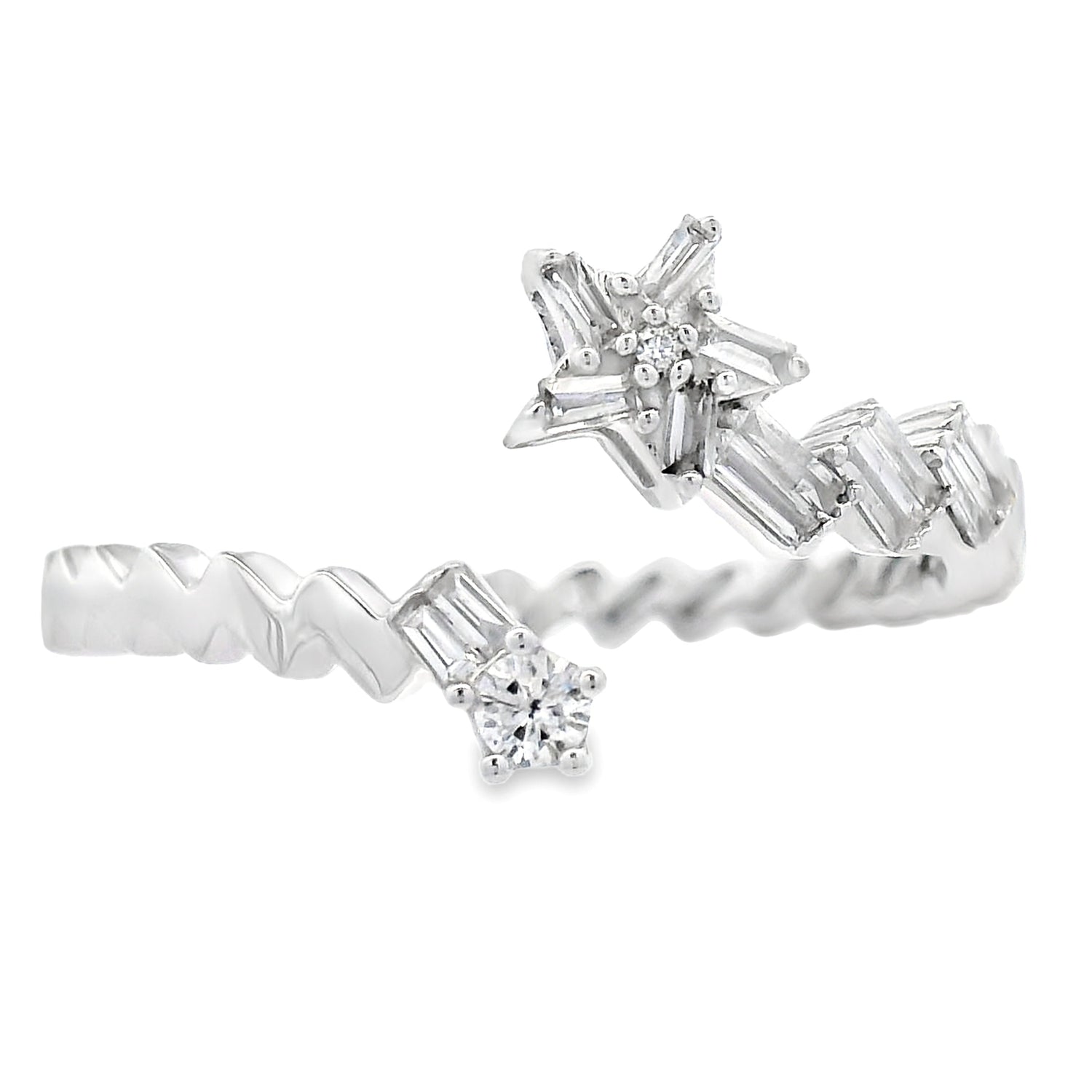 Natural .17ct Diamond Ring 14KT White Gold by Bids.com