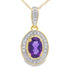 Amethyst Diamond Fashion Pendants 10KT Yellow Gold by Bids.com