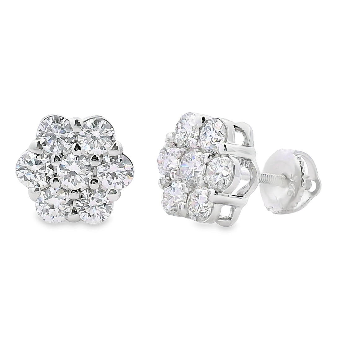 1.87ct Lab Grown Diamond Earrings Sterling Silver by Bids.com