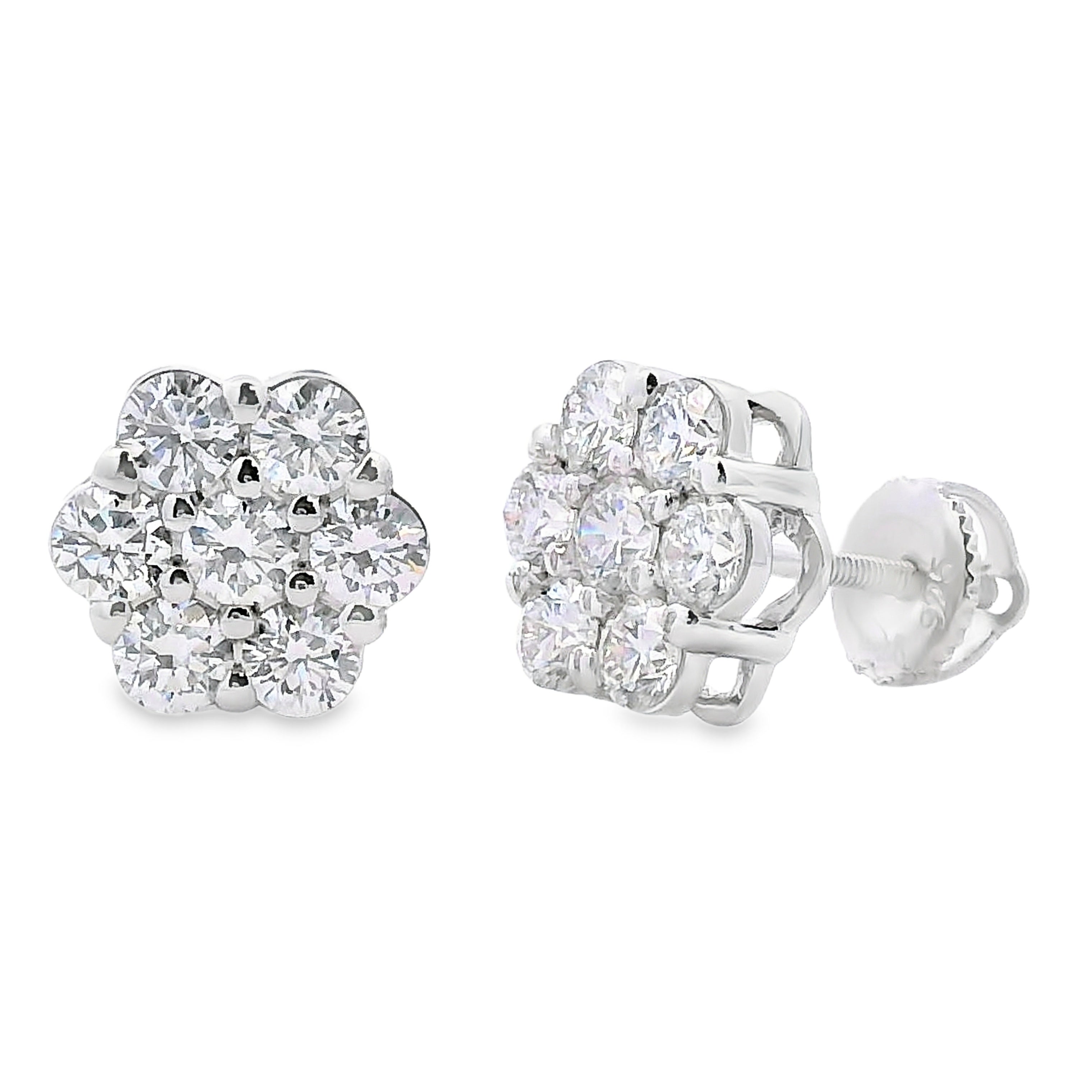 1.87ct Lab Grown Diamond Earrings Sterling Silver by Bids.com