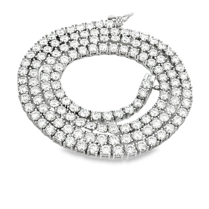 15.14ct Moissanite Tennis Necklace Sterling Silver by Bids.com