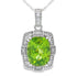 2.03ct Peridot Diamond Fashion Pendants 10KT White Gold by Bids.com