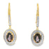 .81ct Quartz Diamond Dangle Earrings 10KT Yellow Gold by Bids.com