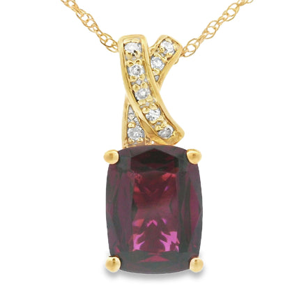 1.63ct Garnet Diamond Fashion Pendants 10KT Yellow Gold by Bids.com