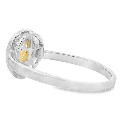 Genuine .30ct Opal Diamond Ring 10KT White Gold by Bids.com