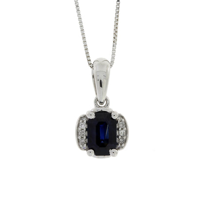 .63ct Sapphire Diamond Fashion Pendants 14KT White Gold by Bids.com