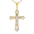 Genuine Topaz Cross Religious Pendant Sterling Silver by Bids.com