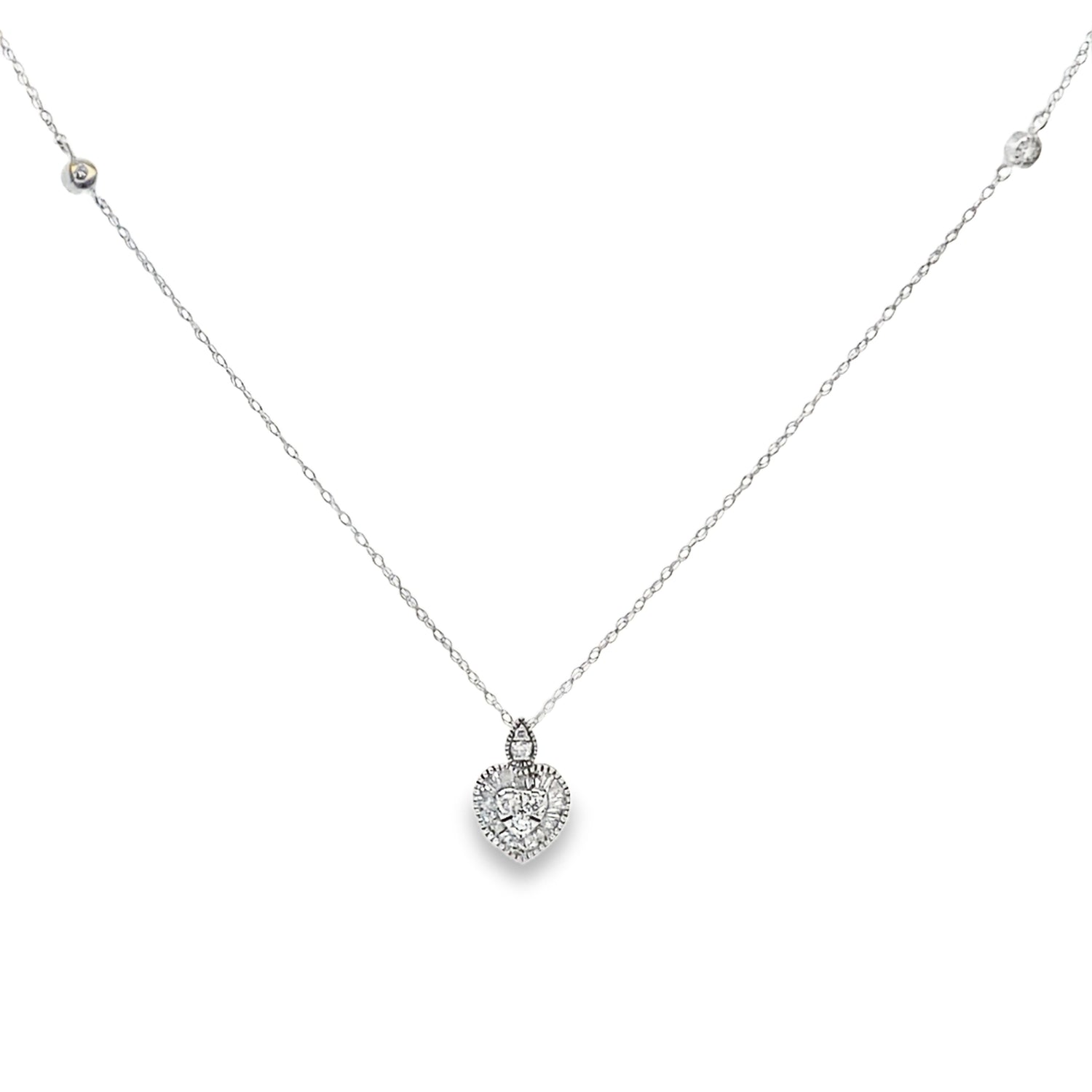 Natural .31ct Diamond Fashion Pendants 14KT White Gold by Bids.com