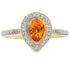 Genuine .50ct Citrine Diamond Ring 10KT Yellow Gold by Bids.com