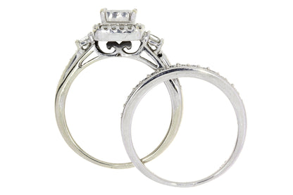 1.00ct Diamond Engagement Ring Set 10KT White Gold by Bids.com