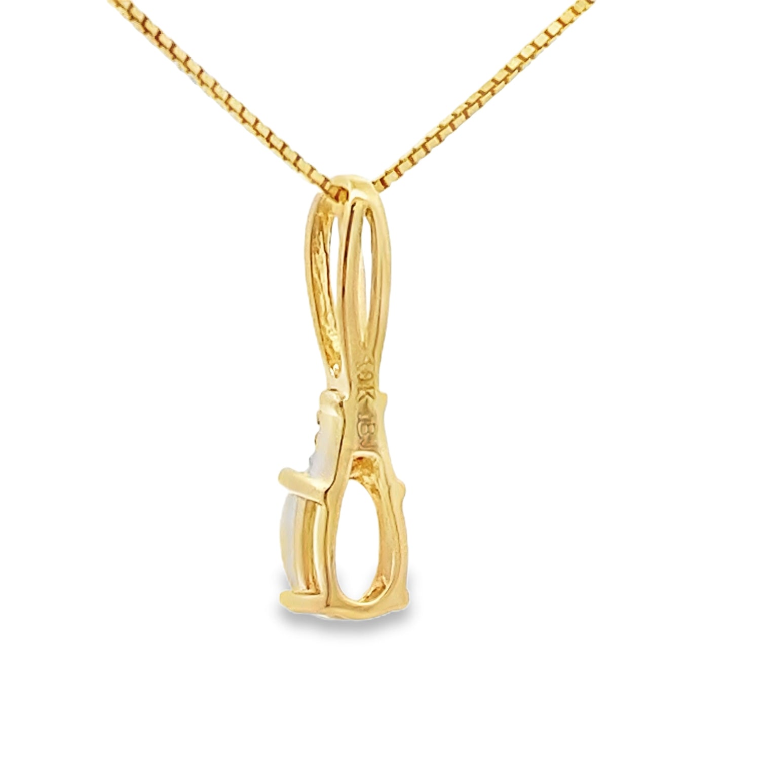 .02ct Opal Diamond Fashion Pendants 10KT Yellow Gold by Bids.com