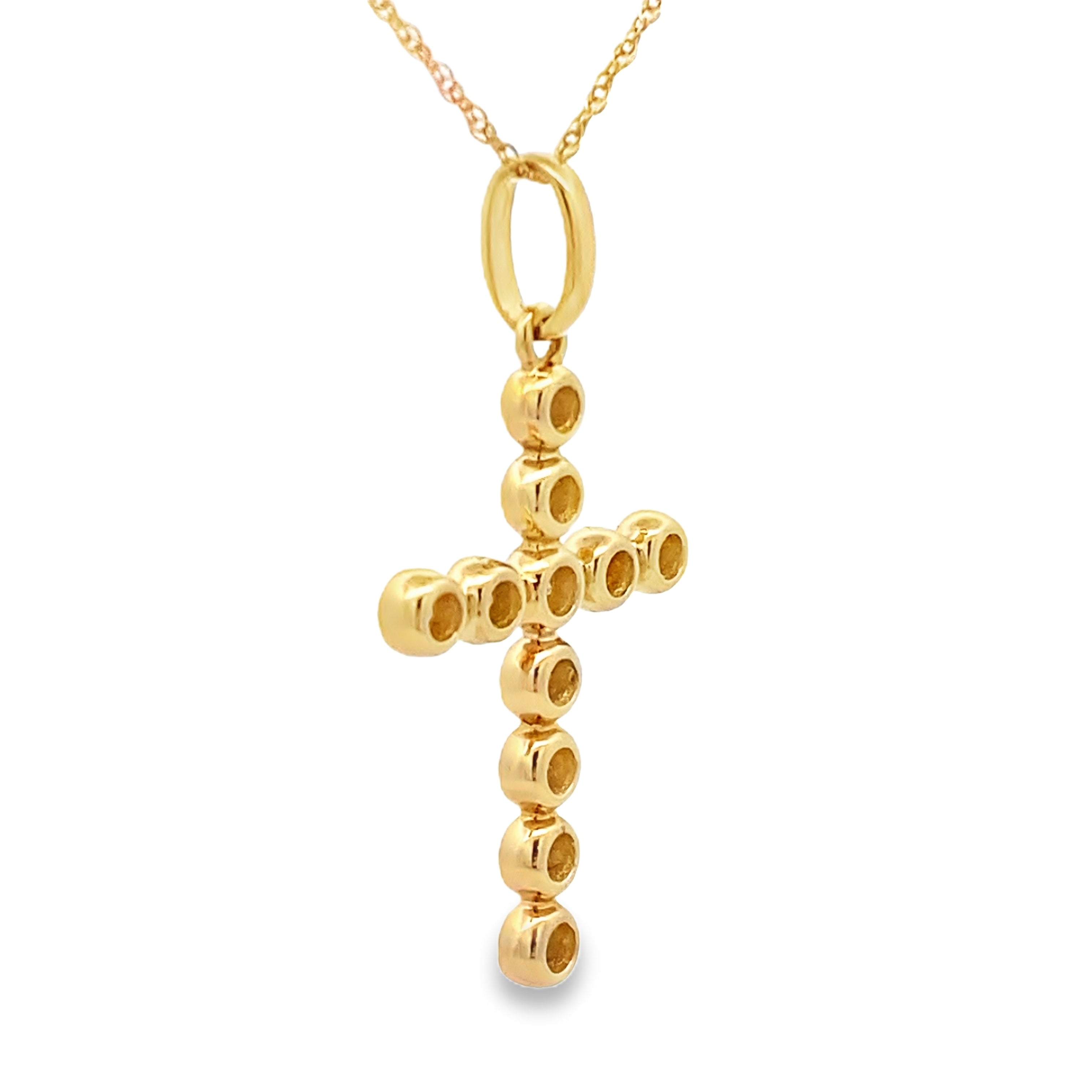 .31ct Diamond Cross Religious Pendant 14KT Yellow Gold by Bids.com