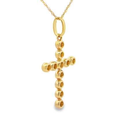 .31ct Diamond Cross Religious Pendant 14KT Yellow Gold by Bids.com
