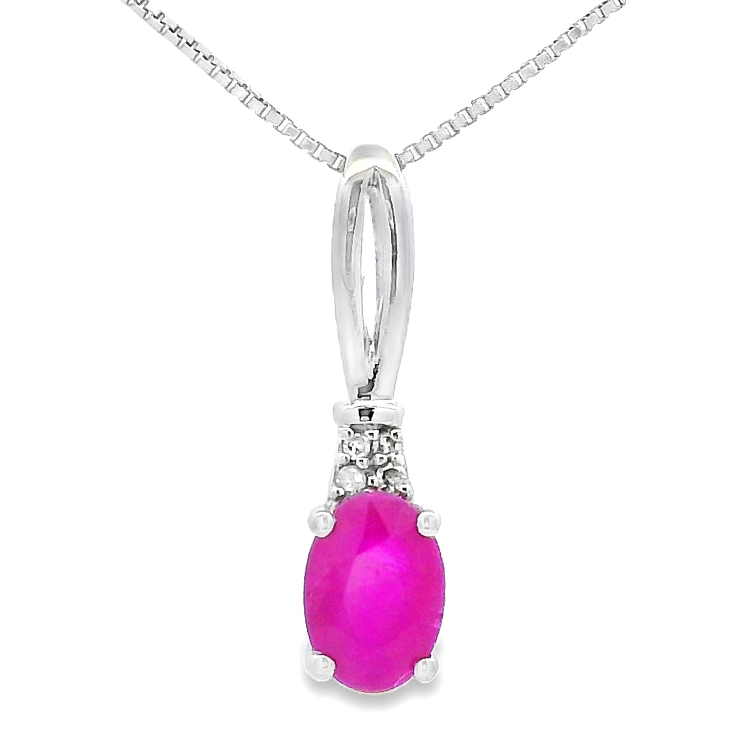 .38ct Ruby Diamond Fashion Pendants 10KT White Gold by Bids.com