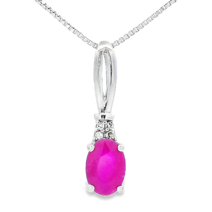 .38ct Ruby Diamond Fashion Pendants 10KT White Gold by Bids.com