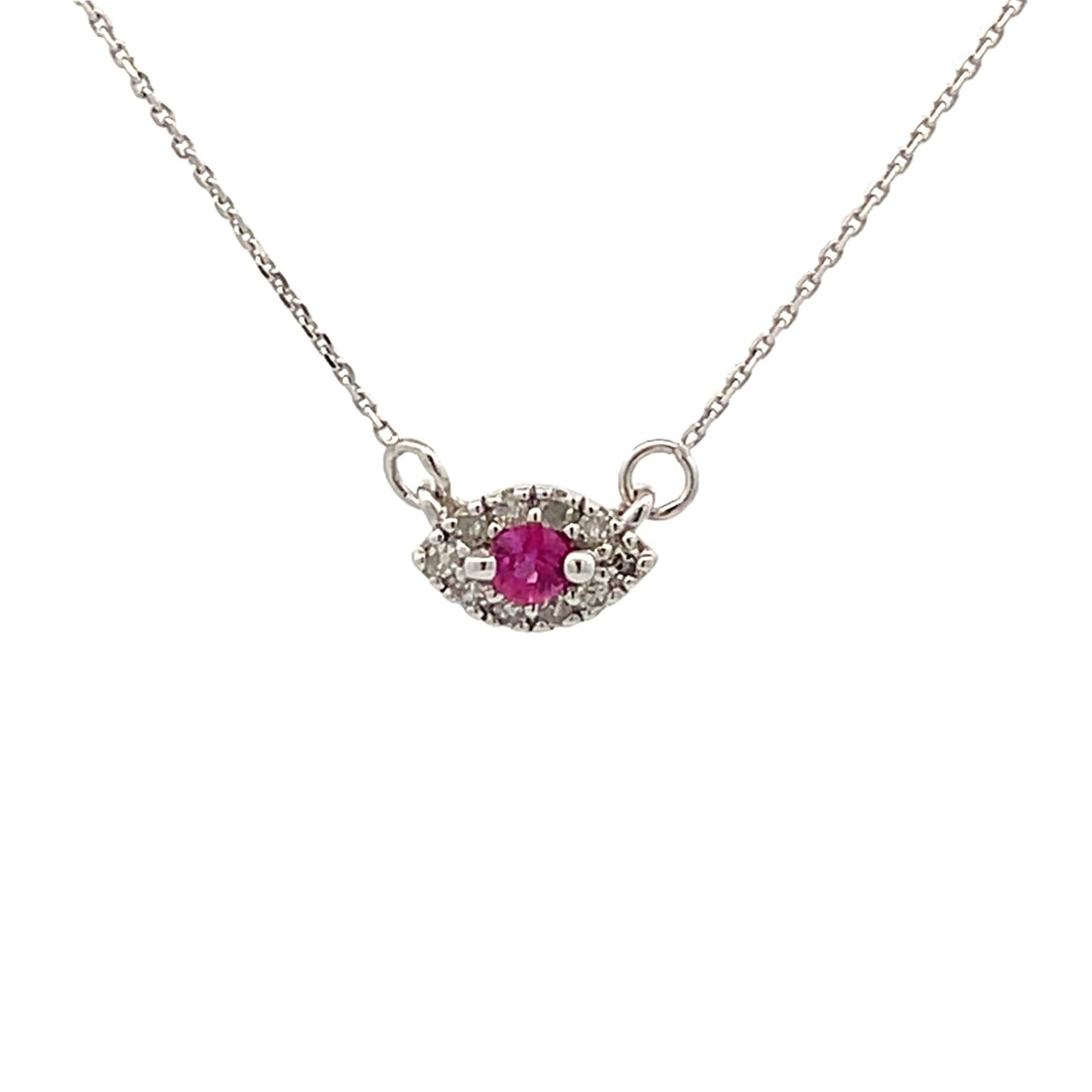 .14ct Ruby Diamond Fashion Pendants 14KT White Gold by Bids.com