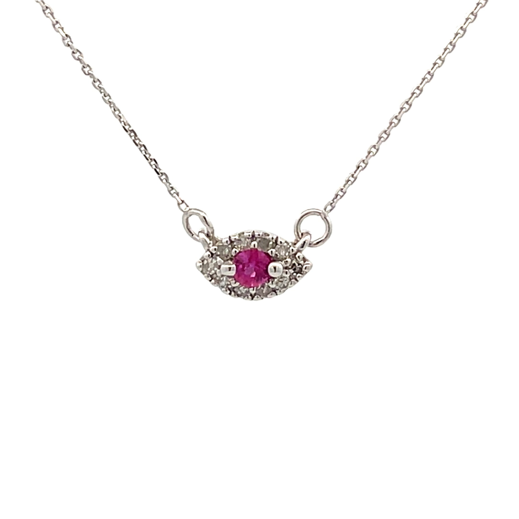 .14ct Ruby Diamond Fashion Pendants 14KT White Gold by Bids.com