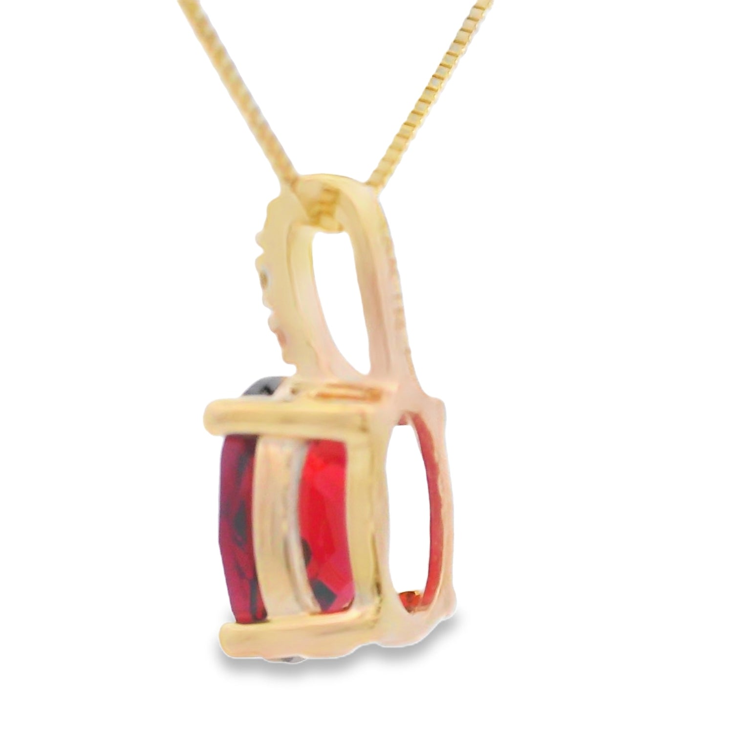 1.34ct Garnet Diamond Fashion Pendants 10KT Yellow Gold by Bids.com