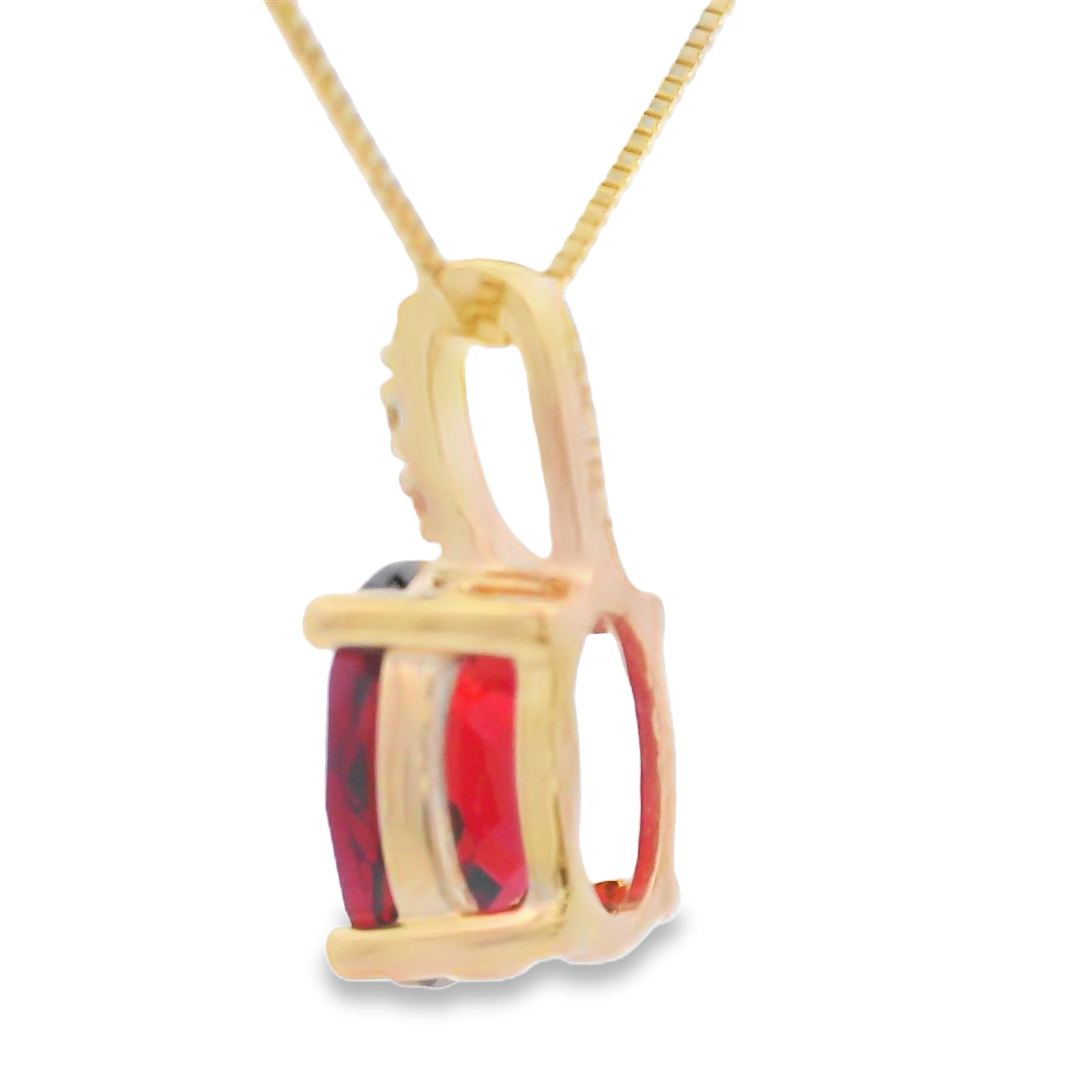 1.34ct Garnet Diamond Fashion Pendants 10KT Yellow Gold by Bids.com