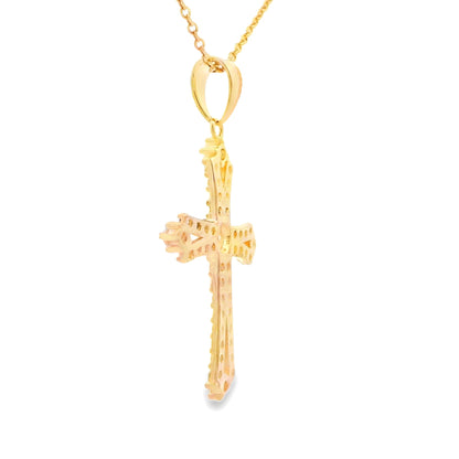 Genuine Topaz Cross Religious Pendant Sterling Silver by Bids.com