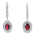 1.41ct Garnet Diamond Dangle Earrings 10KT White Gold by Bids.com