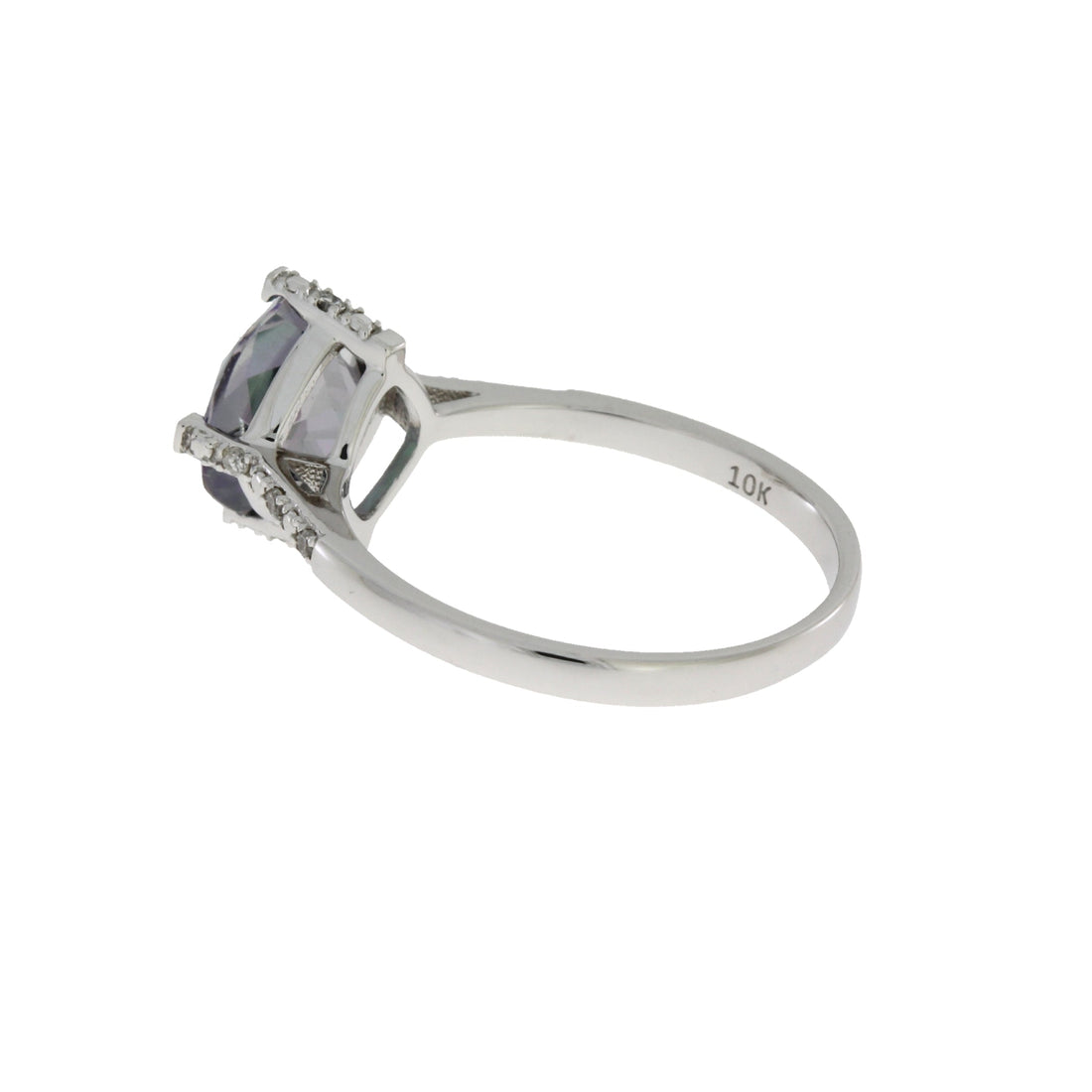 1.25ct Mystic Fire Topaz Diamond Ring 10KT White Gold by Bids.com