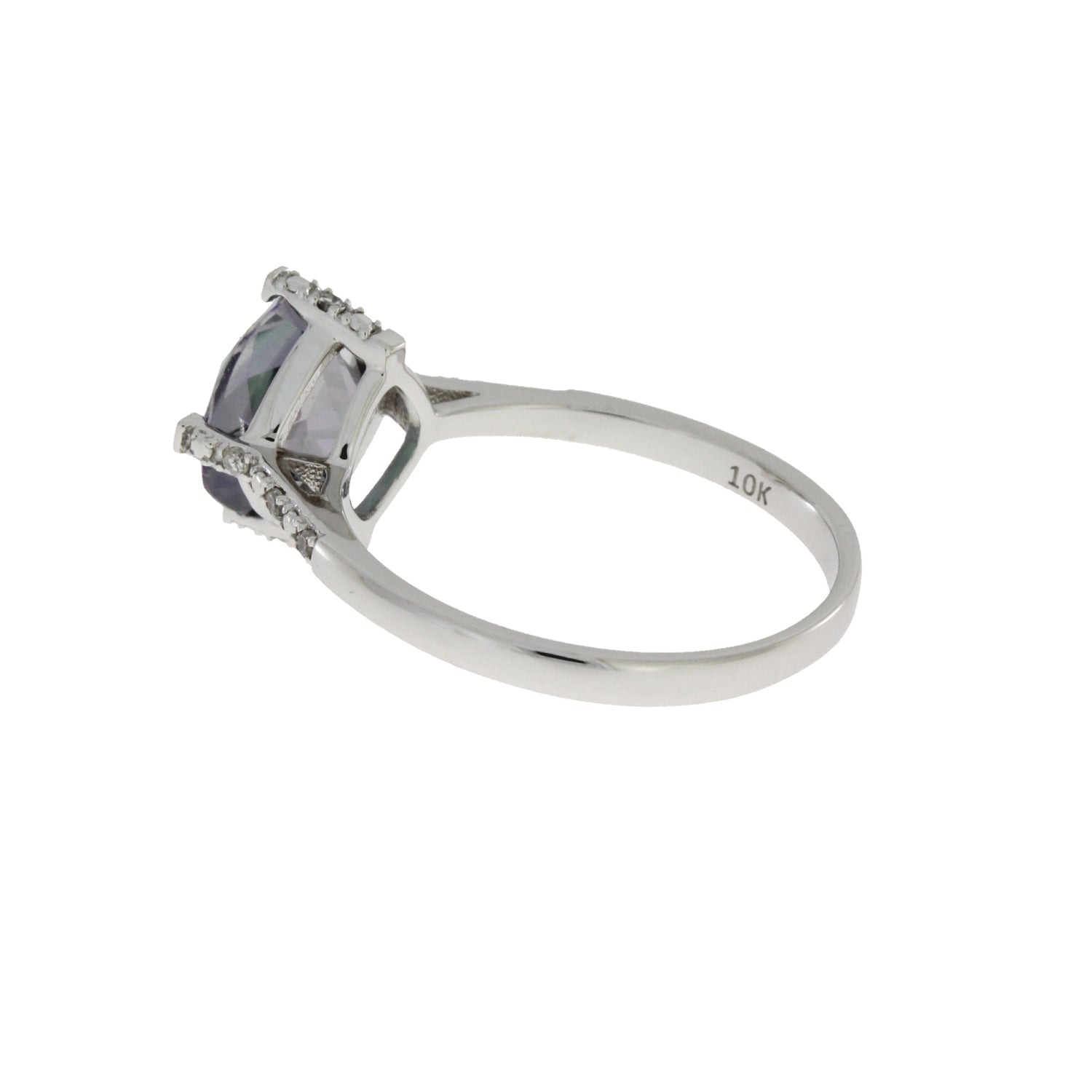 1.25ct Mystic Fire Topaz Diamond Ring 10KT White Gold by Bids.com