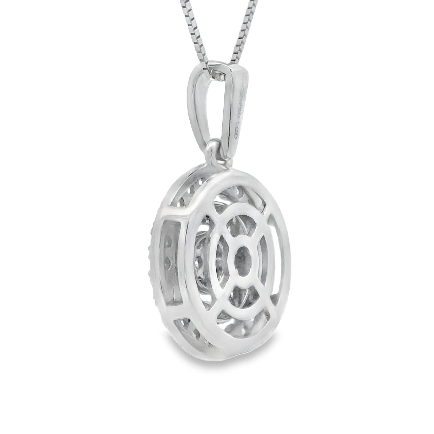 Lab Grown Diamond Fashion Pendants 14KT White Gold by Bids.com