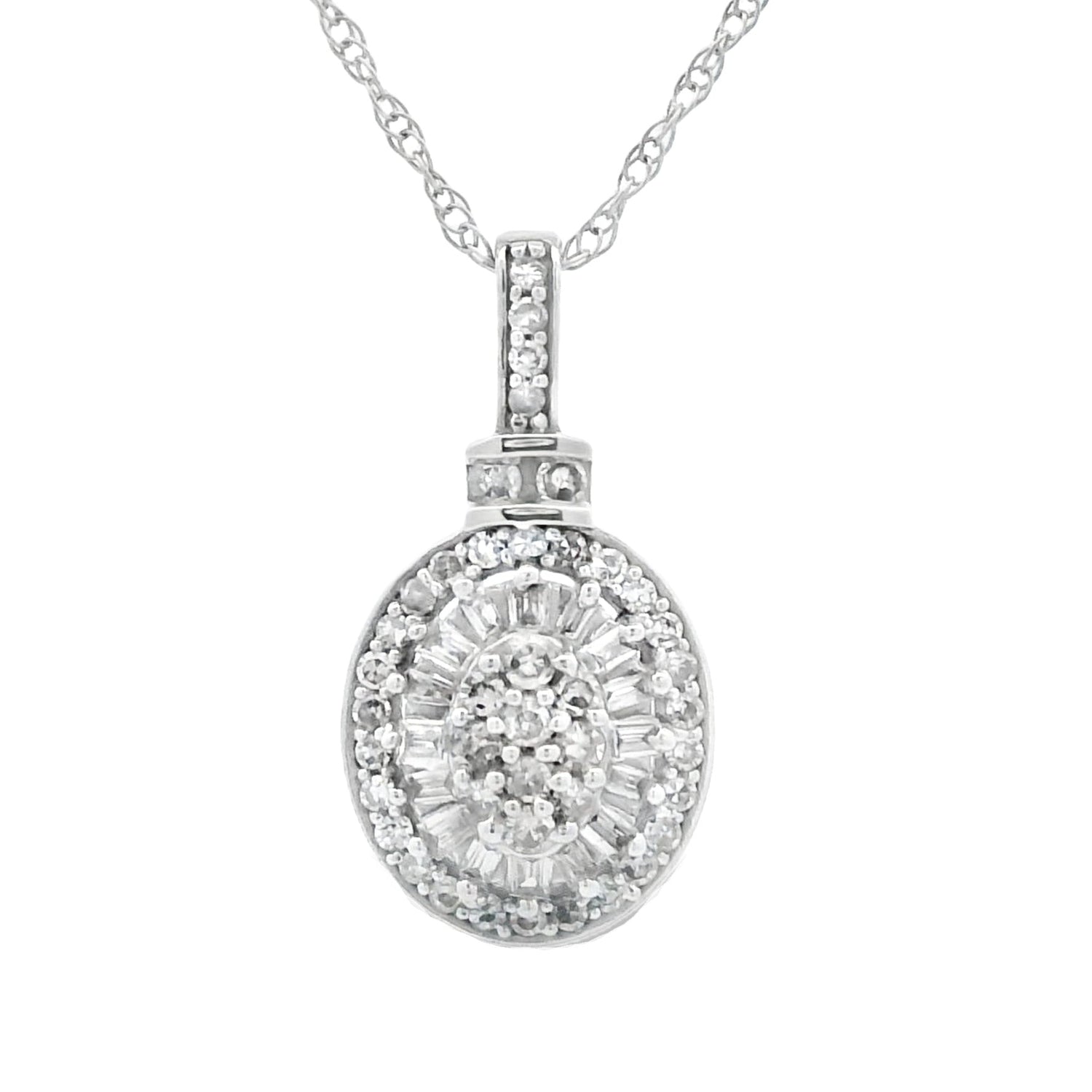 Genuine .25ct Diamond Fashion Pendants 10KT White Gold by Bids.com
