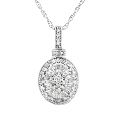 Genuine .25ct Diamond Fashion Pendants 10KT White Gold by Bids.com