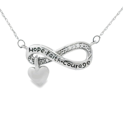 Natural .04ct Diamond Fashion Pendants Sterling Silver by Bids.com