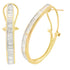 Genuine 1.00ct Diamond Hoop Earrings 14KT Yellow Gold by Bids.com