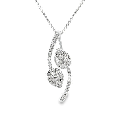 Genuine .50ct Diamond Fashion Pendants 10KT White Gold by Bids.com