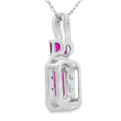 .82ct Ruby Diamond Fashion Pendants 14KT White Gold by Bids.com