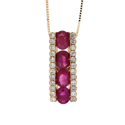1.39ct Ruby Diamond Fashion Pendants 14KT Rose Gold by Bids.com