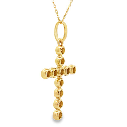 .50ct Diamond Cross Religious Pendant 14KT Yellow Gold by Bids.com