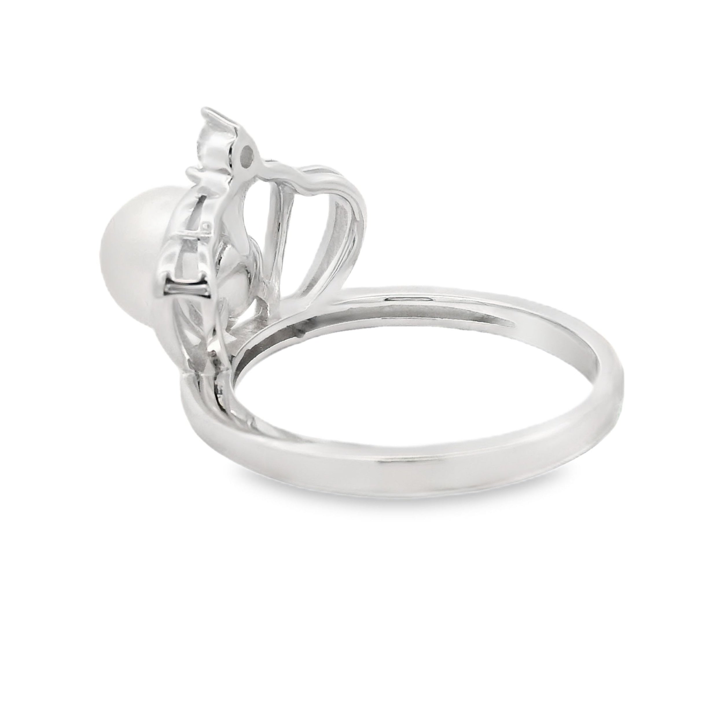 Genuine FW Pearl Cubic Zirconium Ring Sterling Silver by Bids.com