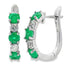2.12ct Emerald Zircon Dangle Earrings Sterling Silver by Bids.com