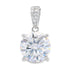 Genuine 4.00ct Moissanite Pendant Sterling Silver by Bids.com