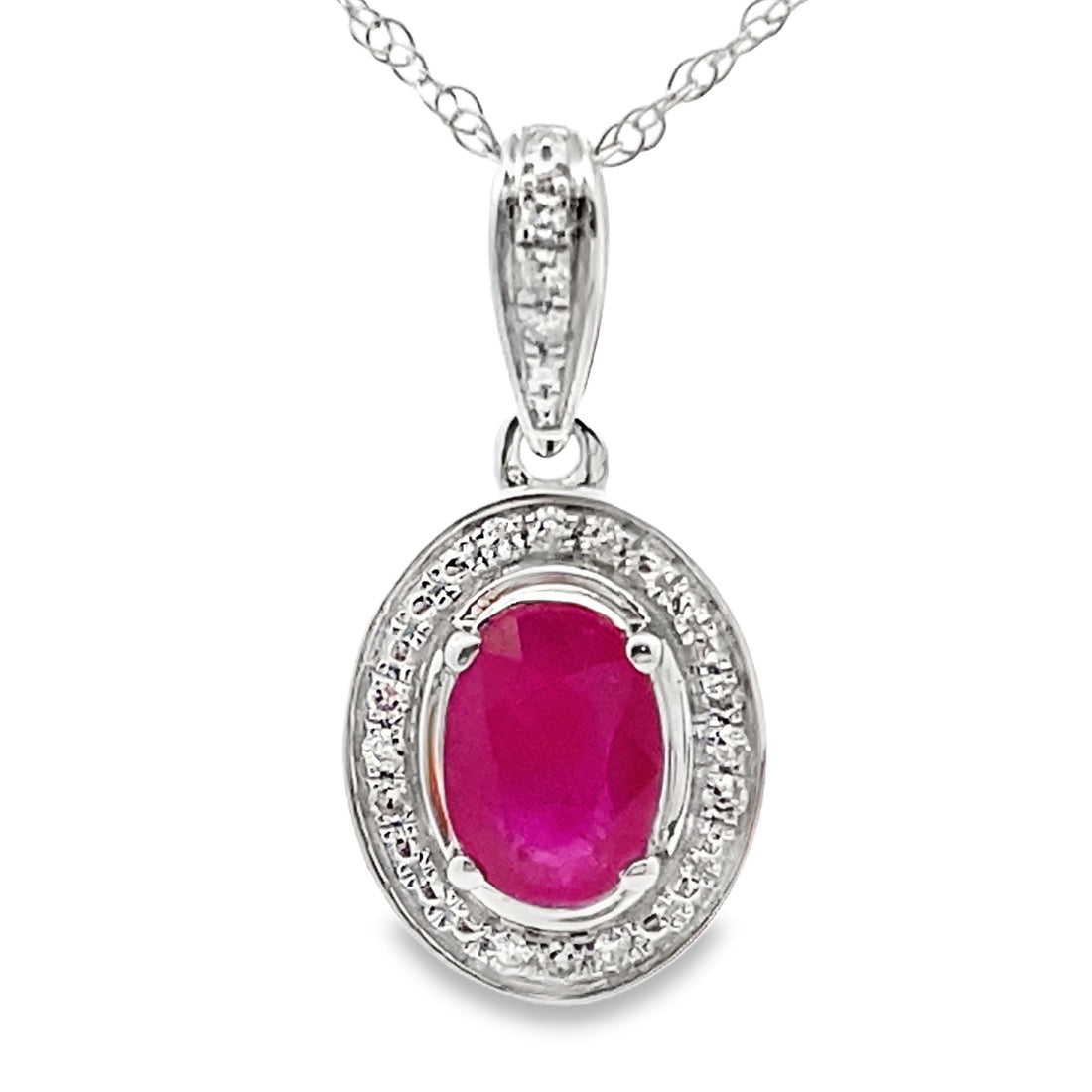 .70ct Ruby Diamond Fashion Pendants 10KT White Gold by Bids.com