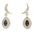 .47ct Quartz Diamond Dangle Earrings 10KT Yellow Gold by Bids.com