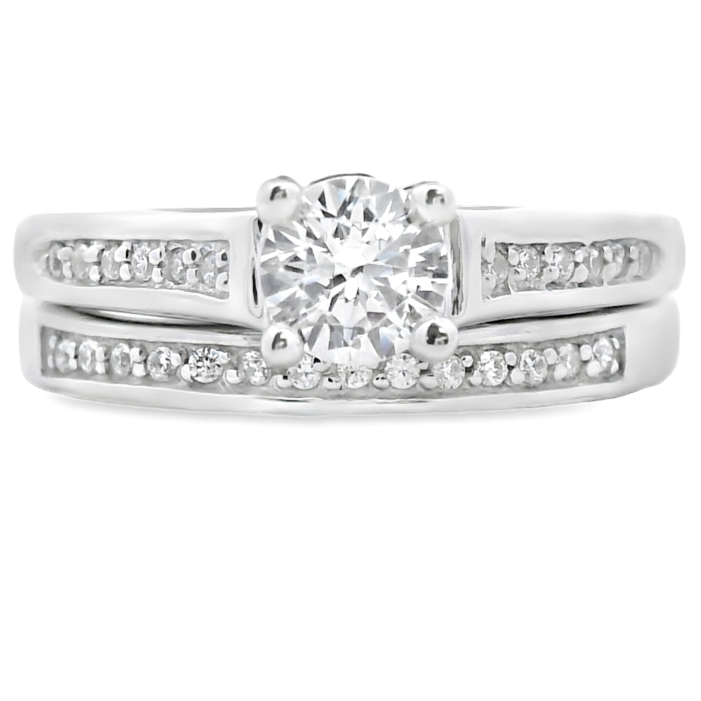 Genuine Cubic Zirconia CZ SS Bridal Sterling Silver by Bids.com