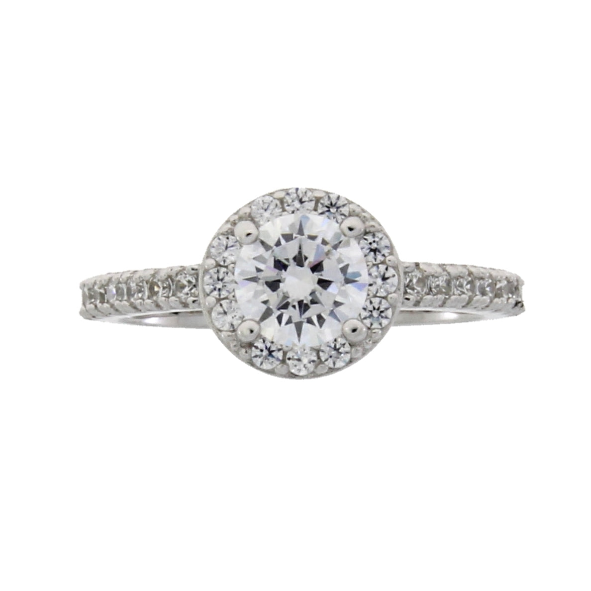 Natural Cubic Zirconium Ring Sterling Silver by Bids.com
