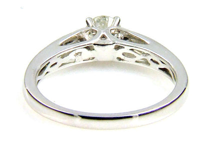 Natural .50ct Diamond Eng Only 14KT White Gold by Bids.com