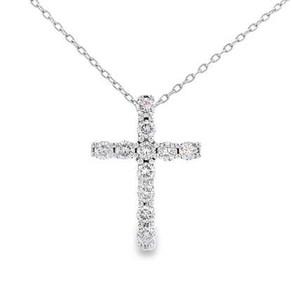 .35ct Diamond Cross Religious Pendant 14KT White Gold by Bids.com