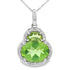 2.29ct Peridot Diamond Fashion Pendants 14KT White Gold by Bids.com