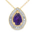 Amethyst Diamond Fashion Pendants 10KT Yellow Gold by Bids.com