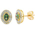 Mystic Fire Topaz Diamond Earrings 10KT Yellow Gold by Bids.com